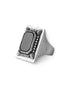 Anillo Sello Rectangular con Piedra