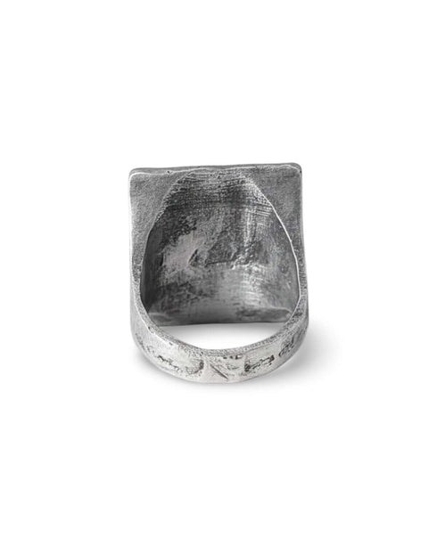 Anillo Sello Rectangular con Piedra