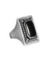 Anillo Sello Rectangular con Piedra