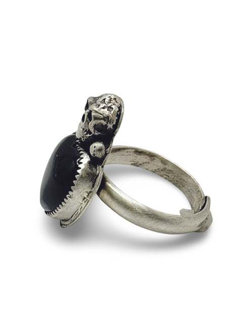 Anillo Skull y Corazon Onix