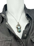 Colgante Duo Blue Opal y Piedra Luna