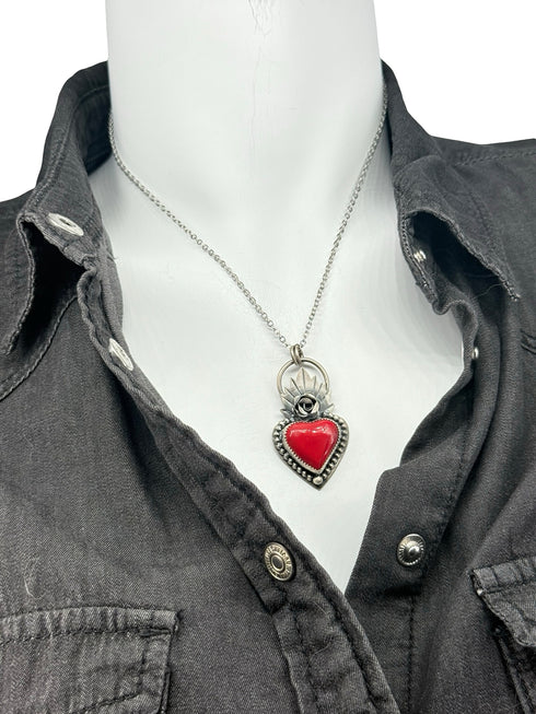 Colgante Corazón Llamas Rosarita