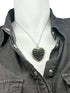Colgante Corazon Skull and Roses