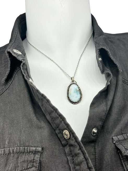 Larimar Drop Pendant