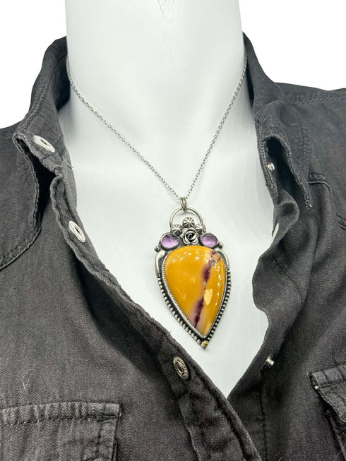 Colgante Mookaite y Amatista