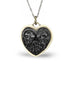 Skull and Roses Heart Pendant