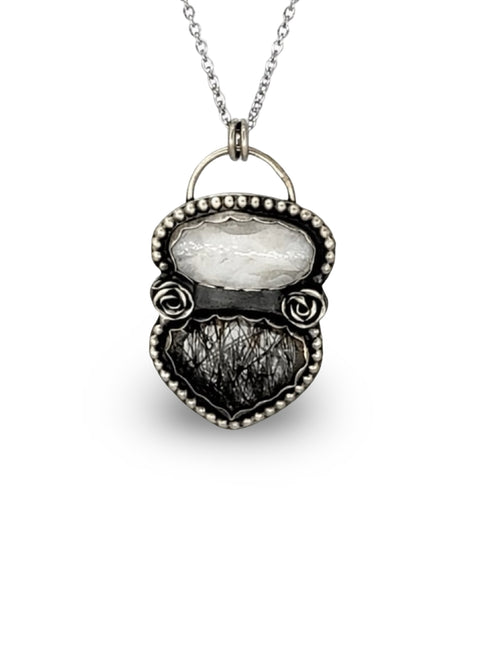 Colgante Duo Cuarzo y Piedra Luna