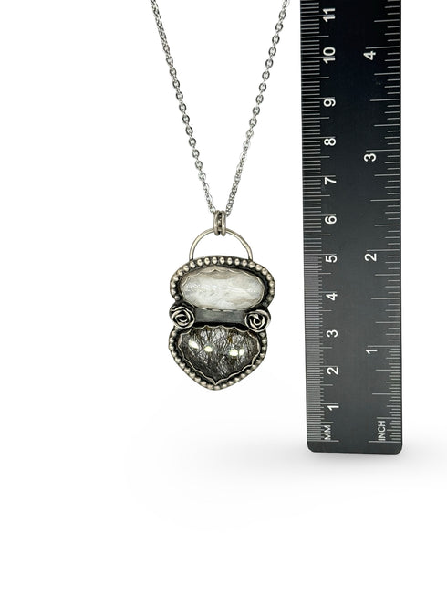 Colgante Duo Cuarzo y Piedra Luna