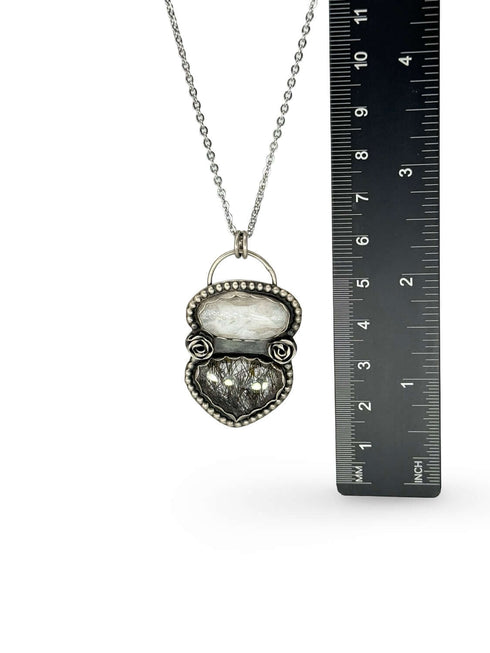 Colgante Duo Cuarzo y Piedra Luna