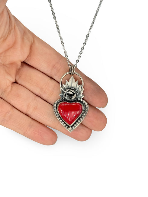 Colgante Corazón Llamas Rosarita