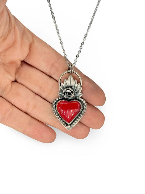 Colgante Corazón Llamas Rosarita