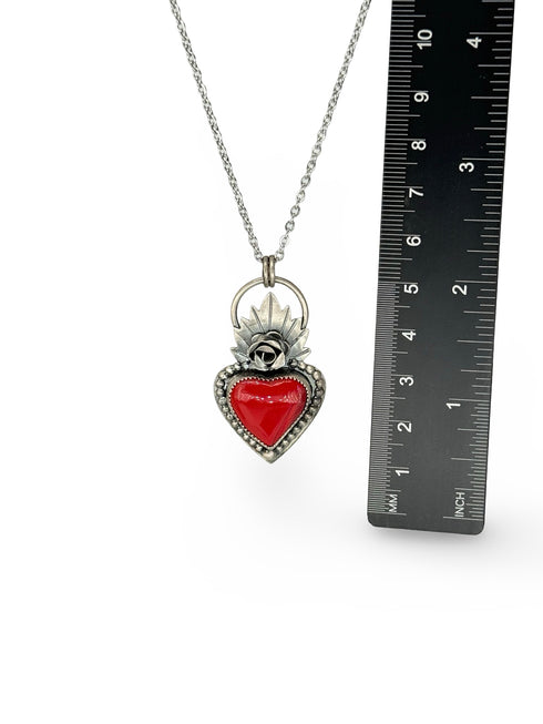 Colgante Corazón Llamas Rosarita