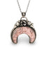 Rhodochrosite Moon Pendant