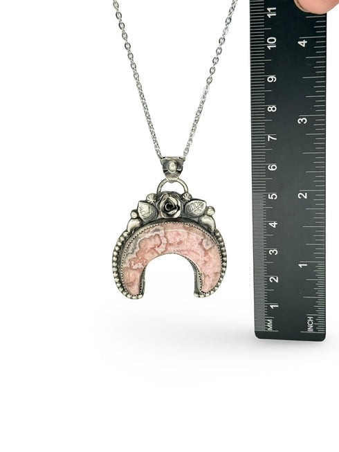 Colgante Luna Rodocrosita