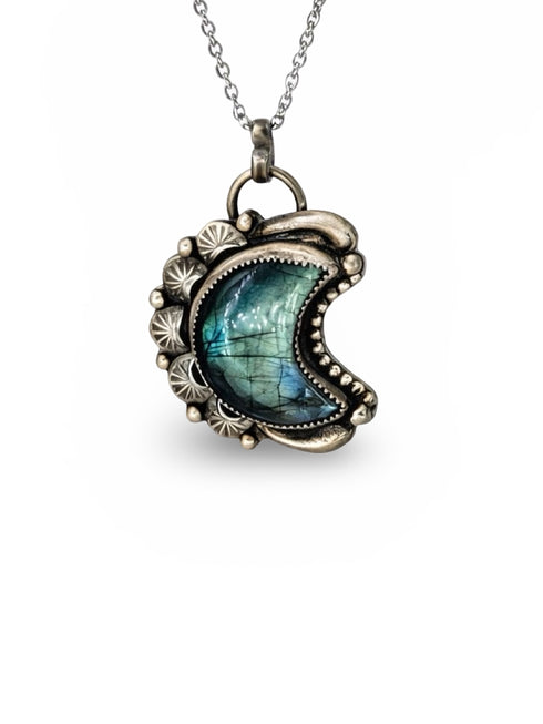 Colgante Luna de Labradorita