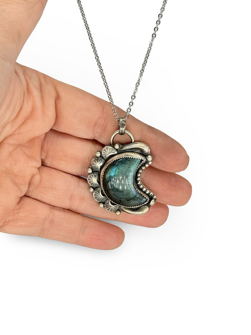 Colgante Luna de Labradorita