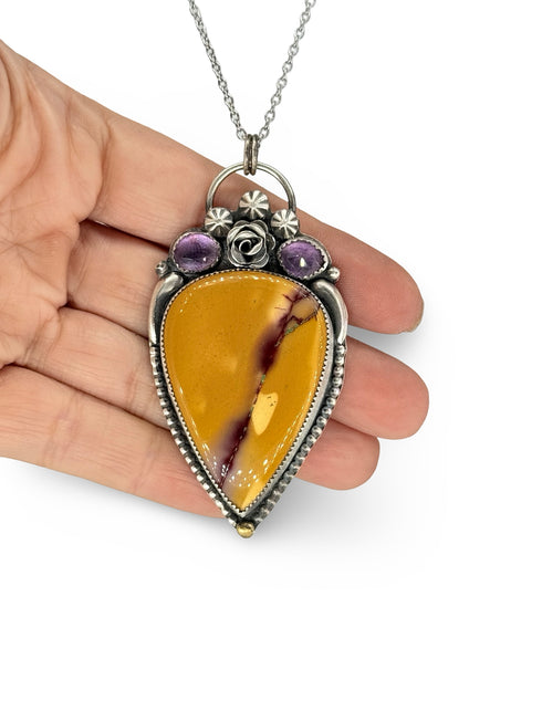 Colgante Mookaite y Amatista