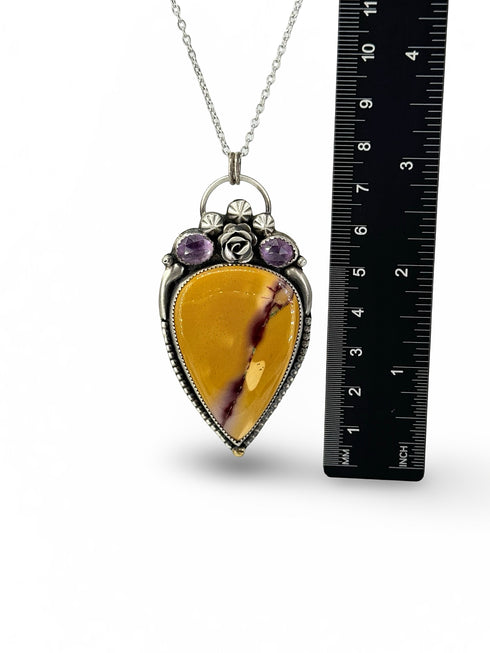 Colgante Mookaite y Amatista