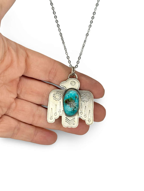 Turquoise Thunderbird Pendant