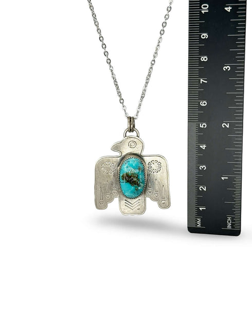 Turquoise Thunderbird Pendant