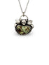Colgante Calavera y Hojas Turquesa