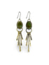 Turquoise Stick Brass Earrings