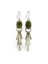 Turquoise Stick Brass Earrings