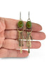 Turquoise Stick Brass Earrings