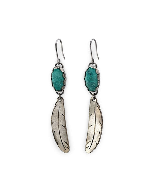 Turquoise Feather Earrings Origin