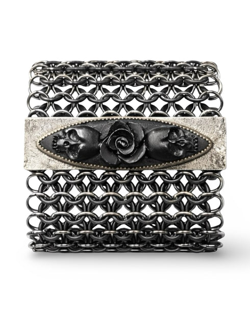Brazalete Malla Elastica Base estrecha Skull and Roses