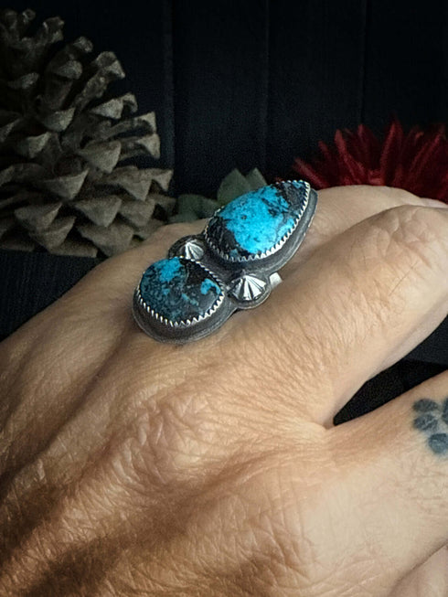 Anillo Duo Turquesas