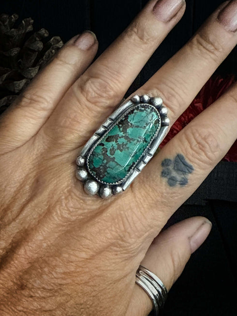 Anillo Bolas Turquesa