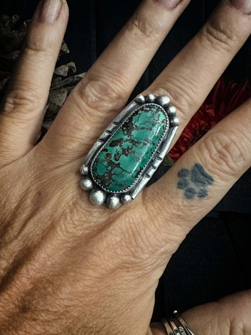 Anillo Bolas Turquesa