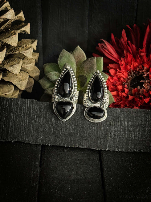 Anillo Duo Corazon Onix