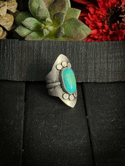 Turquoise Shield Ring