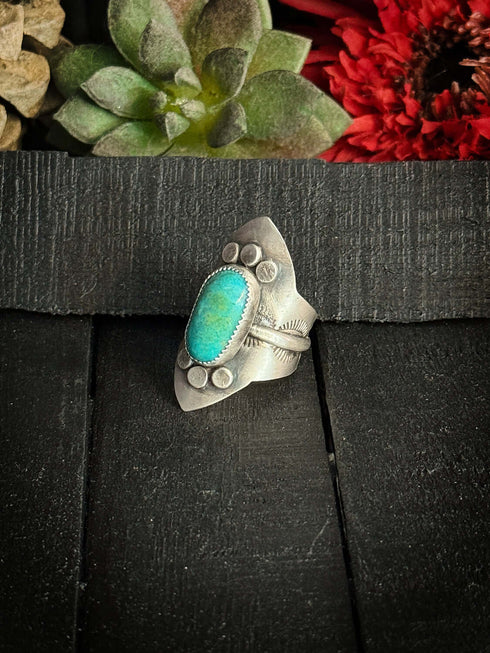 Turquoise Shield Ring