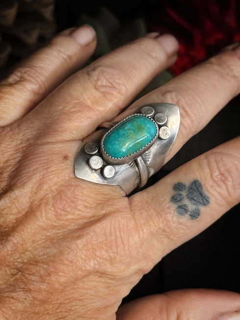 Turquoise Shield Ring