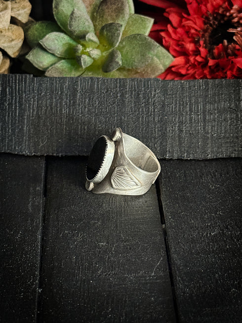 Anillo Escudo Ónix Negro