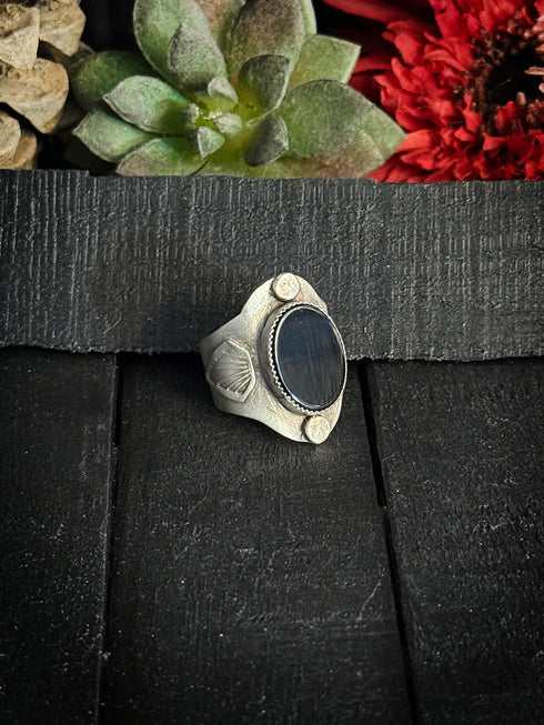 Anillo Escudo Ónix Negro