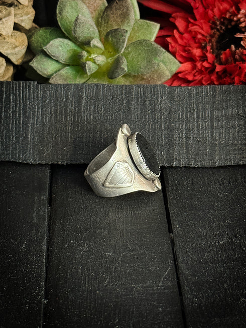 Anillo Escudo Ónix Negro