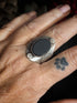 Black Onyx Shield Ring