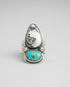 Anillo Duo White Buffalo y Turquesa