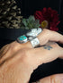 Anillo Duo White Buffalo y Turquesa