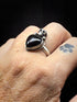 Anillo Skull y Corazon Onix