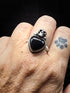 Anillo Skull y Corazon Onix