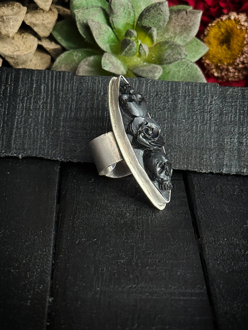 Anillo Skull and Roses
