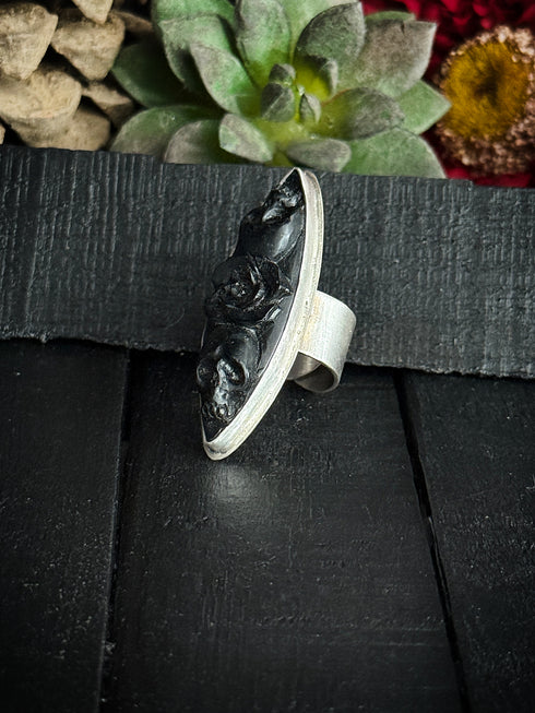 Anillo Skull and Roses