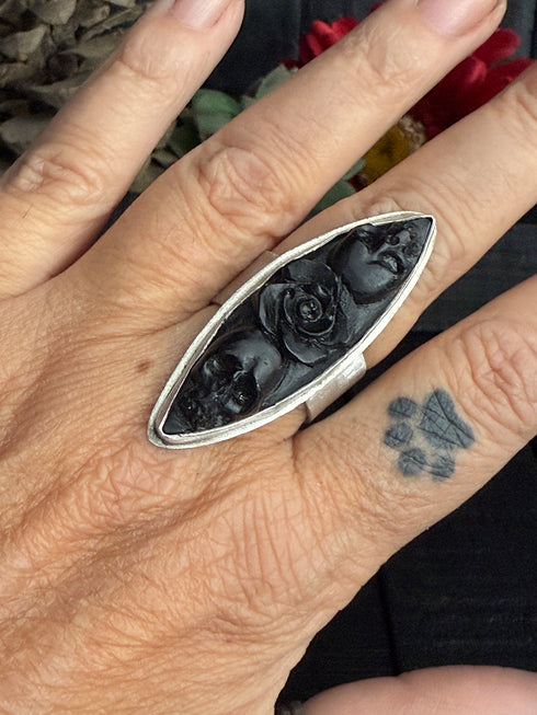 Anillo Skull and Roses