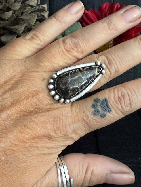 Anillo Turkish Stick Agate