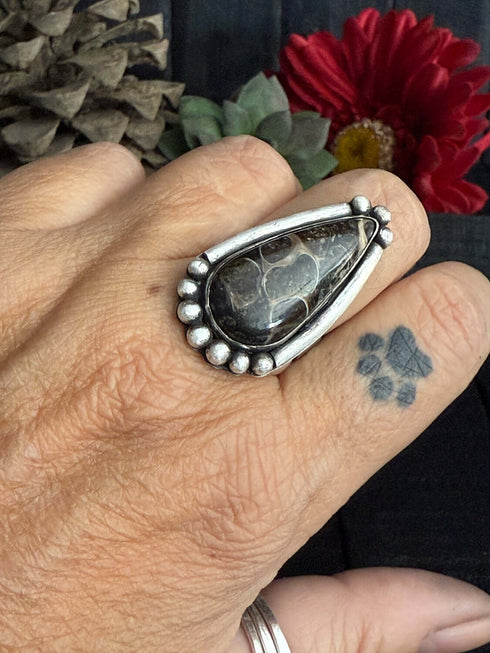 Anillo Turkish Stick Agate